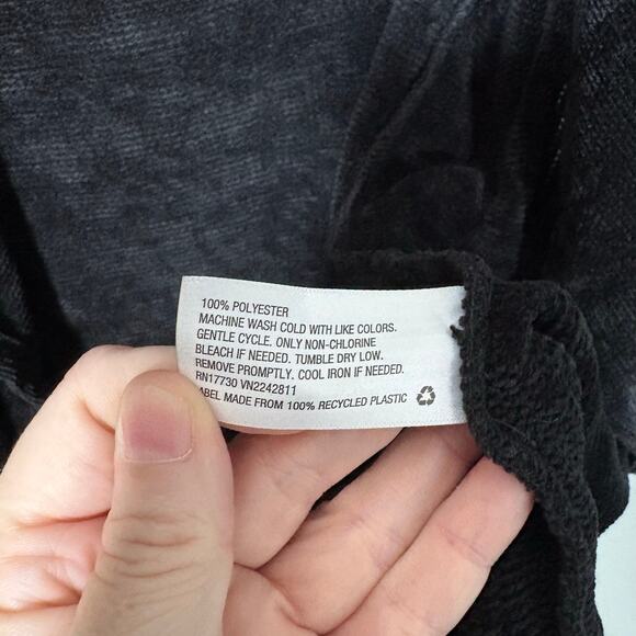 Knox Rose Women's Black Boho Whimsygoth Velveteen Cardigan Sweater - Size Small - Picture 5 of 6